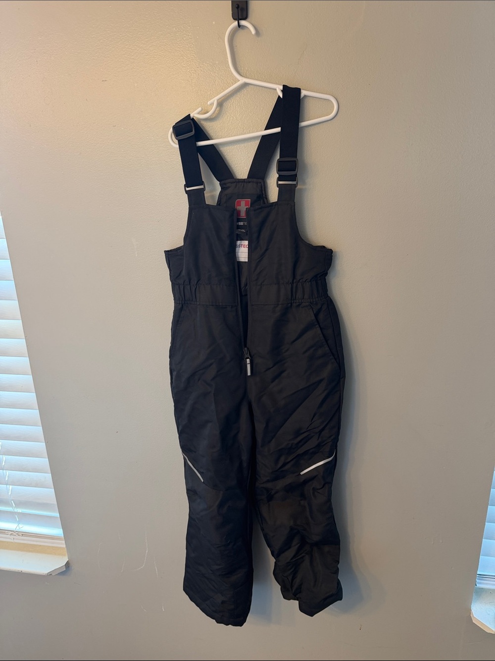 Swiss Tech Black Kids Snow Overalls